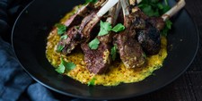 Roasted Lamb Chops with Fragrant Indian Fenugreek Sauce